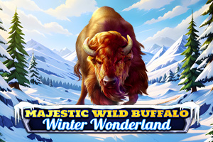 Majestic Wild Buffalo Winter Wonderland by Spinomenal